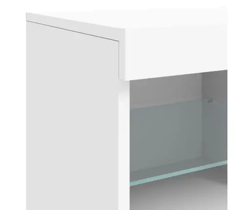 Kumode Ar Led Lampiņām, Balta, 202X37X67 Cm Vidaxl