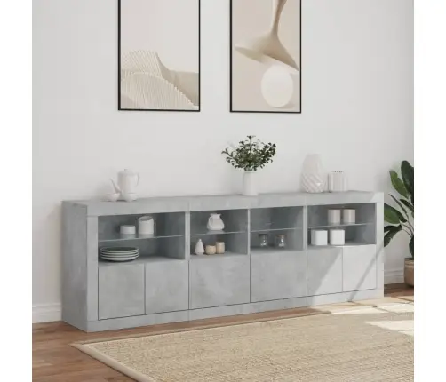 Puhvetkapp Led-Tulega, Betoonhall, 202 X 37 X 67 Cm