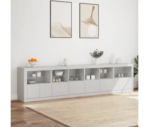 Puhvetkapp Led-Tulega, Valge, 283 X 37 X 67 Cm