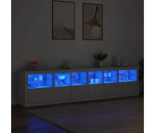 Puhvetkapp Led-Tulega, Valge, 283 X 37 X 67 Cm