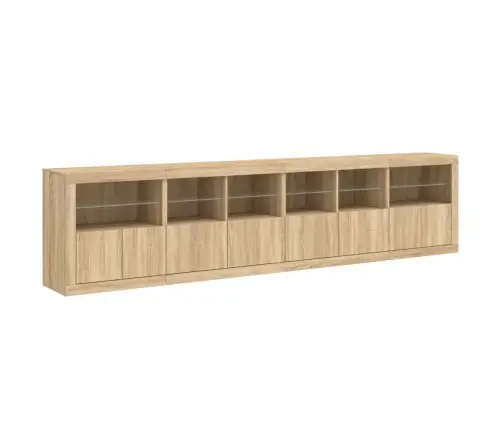 Puhvetkapp Led-Tuledega, Sonoma Tamm, 283 X 37 X 67 Cm Puhvetkapp Led-Tuledega, Sonoma Tamm, 283 X 37 X 67 Cm