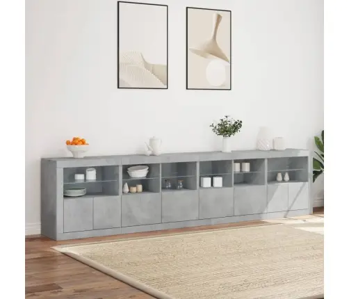 Puhvetkapp Led-Tulega, Betoonhall, 283 X 37 X 67 Cm