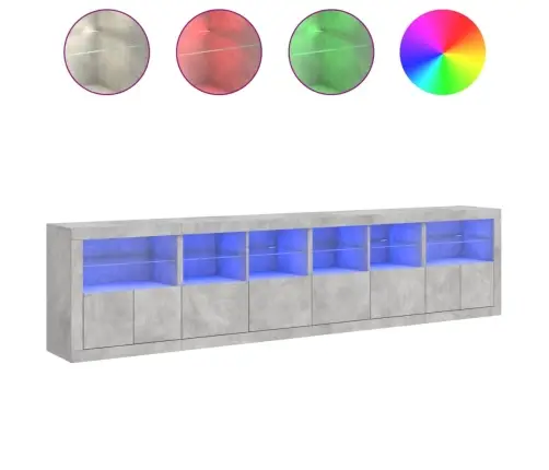 Puhvetkapp Led-Tulega, Betoonhall, 283 X 37 X 67 Cm