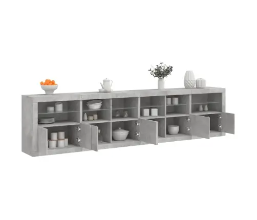 Puhvetkapp Led-Tulega, Betoonhall, 283 X 37 X 67 Cm