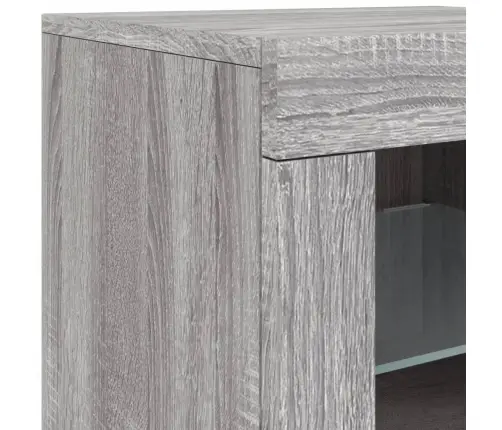 Kumode Ar Led Lampiņām, Pelēka Ozolkoka Krāsa, 283X37X67 Cm Vidaxl Kumode Ar Led Lampiņām, Pelēka Ozolkoka Krāsa, 283X37X67 Cm Vidaxl