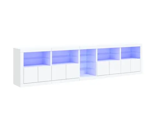 Kumode Ar Led Lampiņām, Balta, 283X37X67 Cm Vidaxl Kumode Ar Led Lampiņām, Balta, 283X37X67 Cm Vidaxl