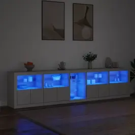 Puhvetkapp Led-Tulega, Valge, 283 X 37 X 67 Cm