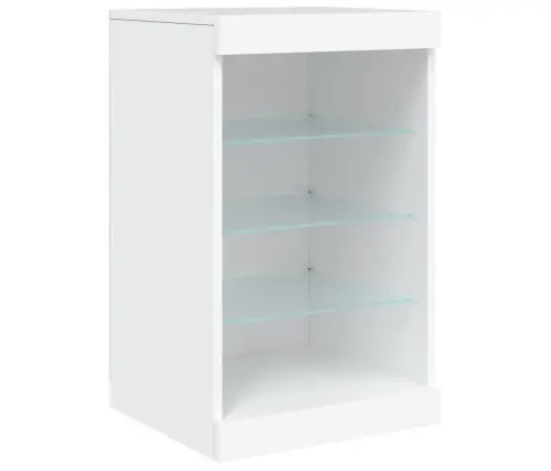 Kumode Ar Led Lampiņām, Balta, 283X37X67 Cm Vidaxl