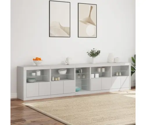 Kumode Ar Led Lampiņām, Balta, 283X37X67 Cm Vidaxl Kumode Ar Led Lampiņām, Balta, 283X37X67 Cm Vidaxl