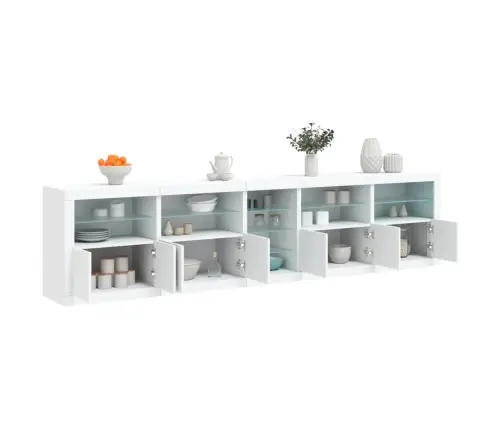 Kumode Ar Led Lampiņām, Balta, 283X37X67 Cm Vidaxl Kumode Ar Led Lampiņām, Balta, 283X37X67 Cm Vidaxl