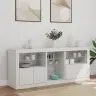 Puhvetkapp Led-Tulega, Valge, 162X37X67 Cm