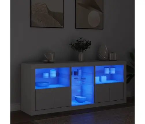 Puhvetkapp Led-Tulega, Valge, 162X37X67 Cm