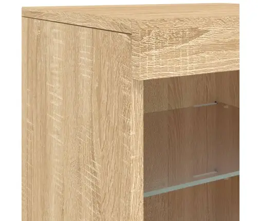 Puhvetkapp Led-Tuledega, Sonoma Tamm, 162X37X67 Cm