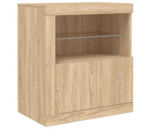 Puhvetkapp Led-Tuledega, Sonoma Tamm, 162X37X67 Cm