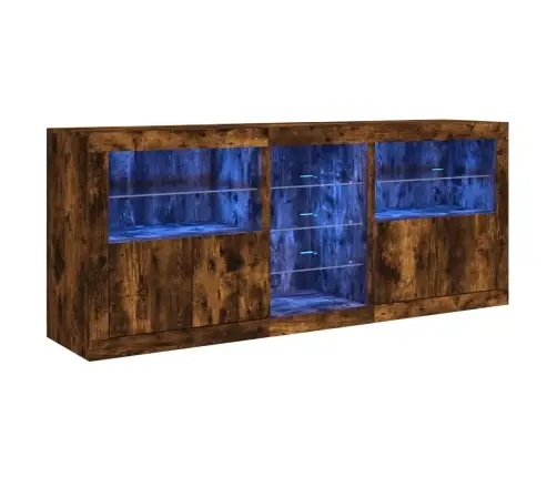 Kumode Ar Led Lampiņām, Ozolkoka Krāsa, 162X37X67 Cm Vidaxl Kumode Ar Led Lampiņām, Ozolkoka Krāsa, 162X37X67 Cm Vidaxl