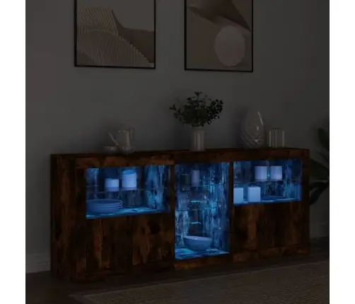 Kumode Ar Led Lampiņām, Ozolkoka Krāsa, 162X37X67 Cm Vidaxl Kumode Ar Led Lampiņām, Ozolkoka Krāsa, 162X37X67 Cm Vidaxl