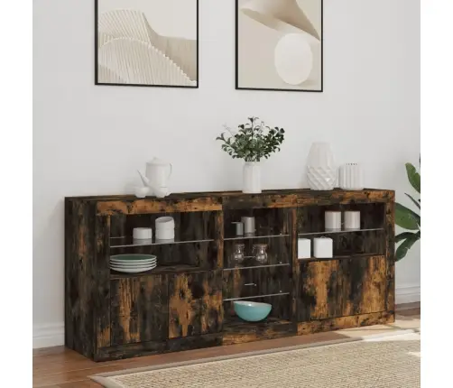 Kumode Ar Led Lampiņām, Ozolkoka Krāsa, 162X37X67 Cm Vidaxl Kumode Ar Led Lampiņām, Ozolkoka Krāsa, 162X37X67 Cm Vidaxl