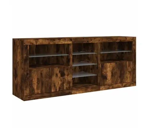 Kumode Ar Led Lampiņām, Ozolkoka Krāsa, 162X37X67 Cm Vidaxl Kumode Ar Led Lampiņām, Ozolkoka Krāsa, 162X37X67 Cm Vidaxl