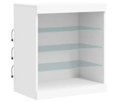 Kumode Ar Led Lampiņām, Balta, 181,5X37X67 Cm Vidaxl