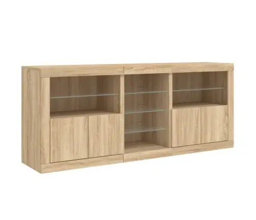 Kumode Ar Led Lampiņām, Ozolkoka Krāsa, 181,5X37X67 Cm Vidaxl Kumode Ar Led Lampiņām, Ozolkoka Krāsa, 181,5X37X67 Cm Vidaxl
