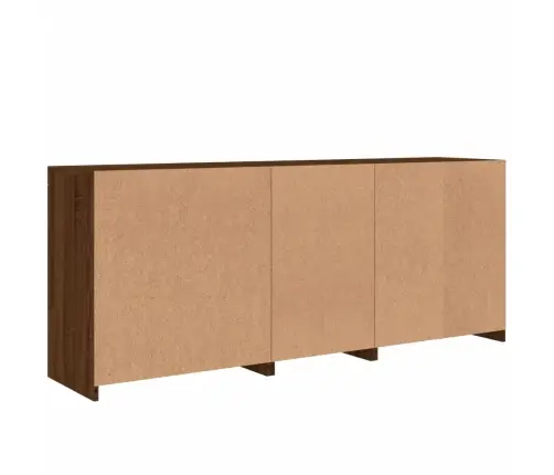 Šoninė Spintelė Su Led Lemputėmis, Ruda Ąžuolo, 181,5X37X67Cm Šoninė Spintelė Su Led Lemputėmis, Ruda Ąžuolo, 181,5X37X67Cm