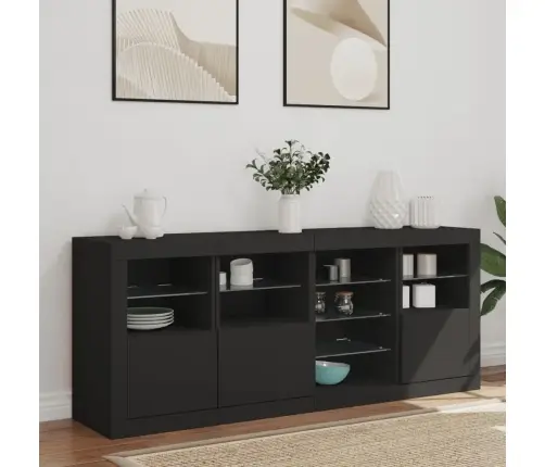 Puhvetkapp Led-Tulega, Must, 164 X 37 X 67 Cm