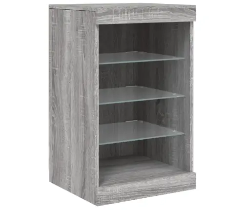 Puhvetkapp Led-Tuledega, Hall Sonoma Tamm, 164 X 37 X 67 Cm