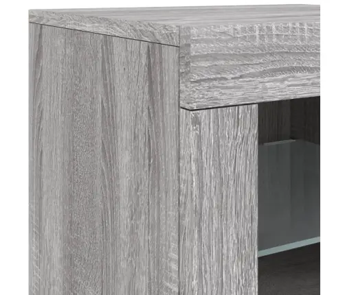 Puhvetkapp Led-Tuledega, Hall Sonoma Tamm, 164 X 37 X 67 Cm