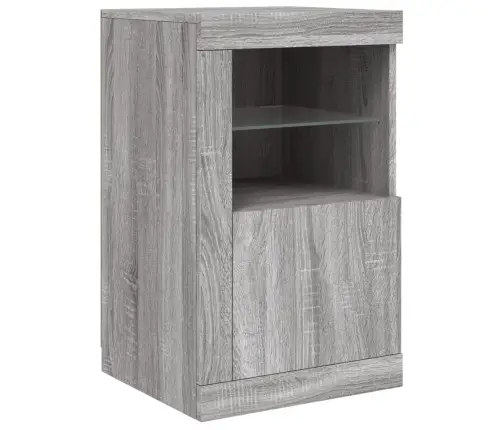 Puhvetkapp Led-Tuledega, Hall Sonoma Tamm, 164 X 37 X 67 Cm