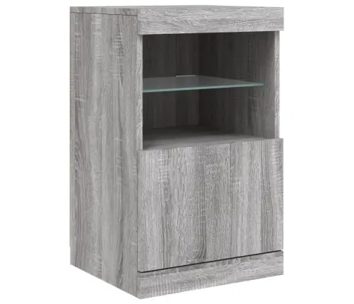 Puhvetkapp Led-Tuledega, Hall Sonoma Tamm, 164 X 37 X 67 Cm