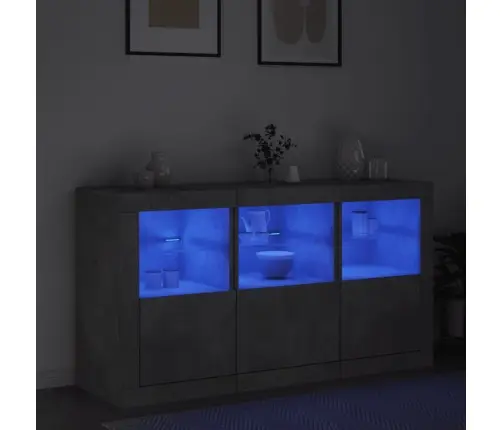 Puhvetkapp Led-Tulega, Betoonhall, 123 X 37 X 67 Cm
