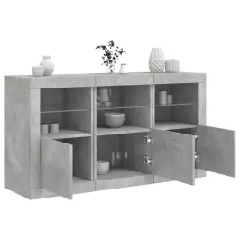Puhvetkapp Led-Tulega, Betoonhall, 123 X 37 X 67 Cm