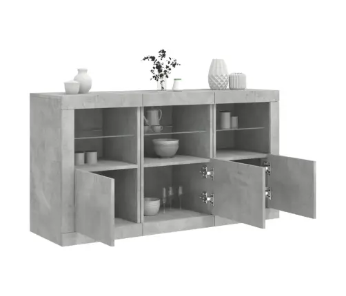 Puhvetkapp Led-Tulega, Betoonhall, 123 X 37 X 67 Cm