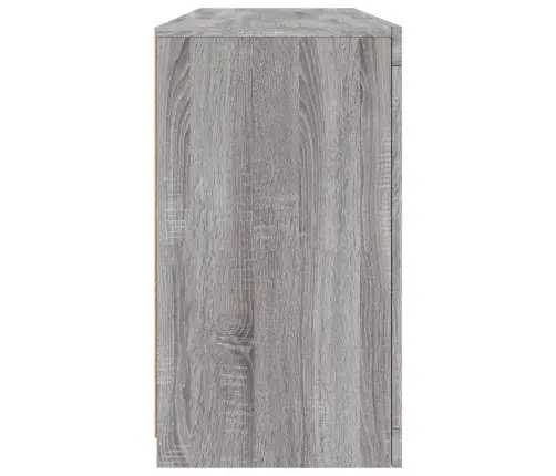 Kumode Ar Led Lampiņām, Pelēka Ozolkoka Krāsa, 142,5X37X67 Cm Vidaxl