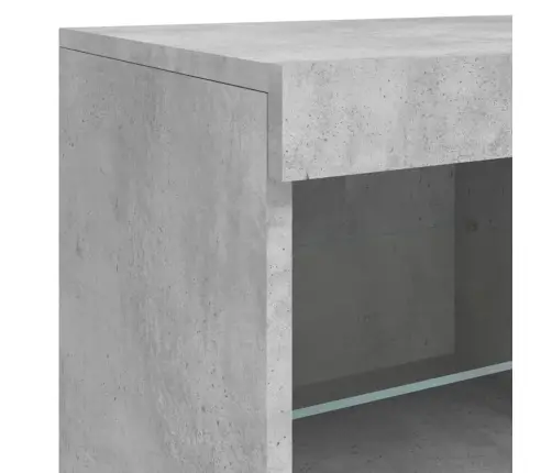 Kumode Ar Led Lampiņām, Betona Pelēka, 163X37X67 Cm Vidaxl