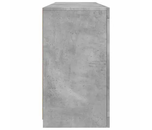 Kumode Ar Led Lampiņām, Betona Pelēka, 163X37X67 Cm Vidaxl