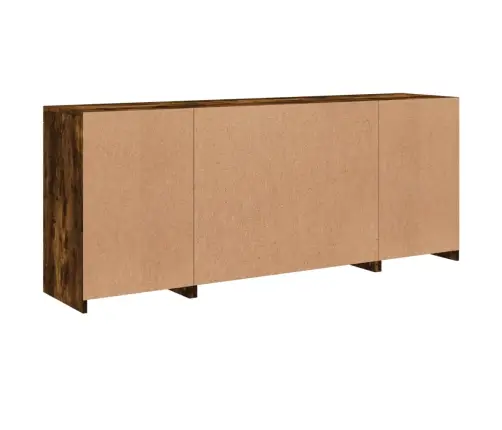 Kumode Ar Led Lampiņām, Ozolkoka Krāsa, 163X37X67 Cm Vidaxl