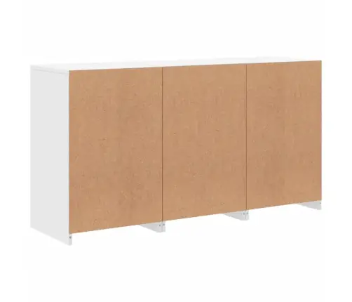 Kumode Ar Led Lampiņām, 123X37X67 Cm, Balta Vidaxl