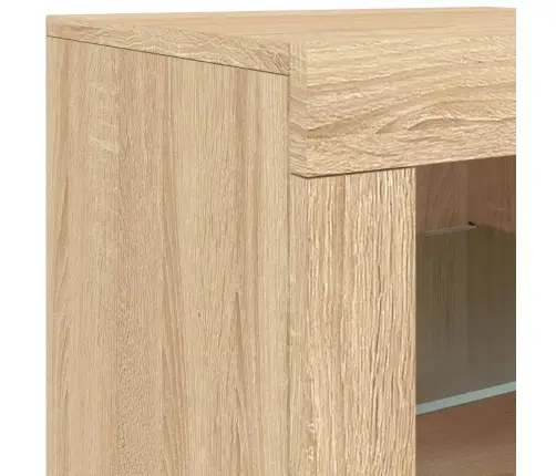 Puhvetkapp Led-Tuledega, Sonoma Tamm, 123 X 37 X 67 Cm