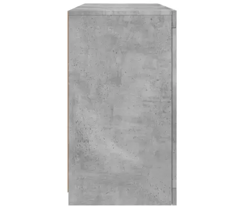 Šoninė Spintelė Su Led Lemputėmis, Betono Pilka, 123X37X67Cm