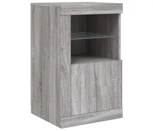 Puhvetkapp Led-Tuledega, Hall Sonoma Tamm, 123 X 37 X 67 Cm