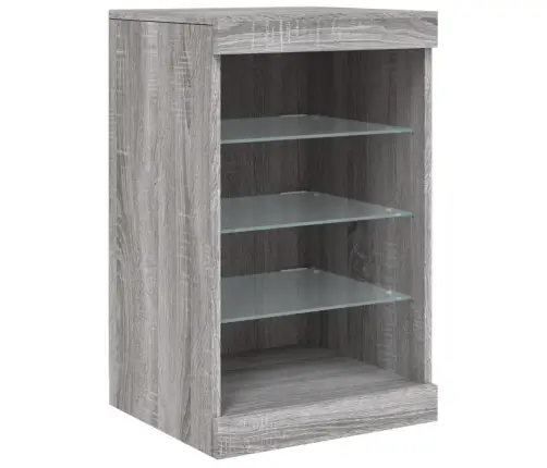 Puhvetkapp Led-Tuledega, Hall Sonoma Tamm, 123 X 37 X 67 Cm