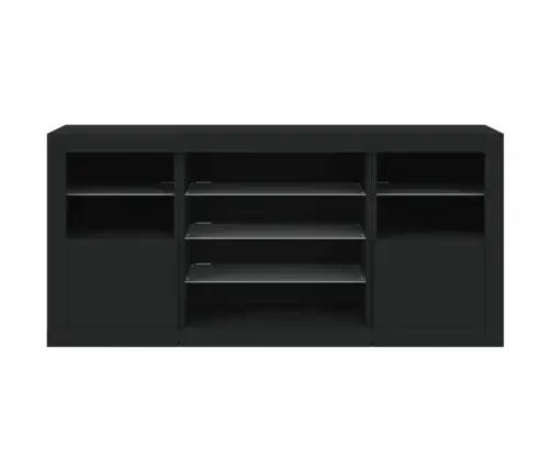 Šoninė Spintelė Su Led Lemputėmis, Juoda, 142,5X37X67Cm Šoninė Spintelė Su Led Lemputėmis, Juoda, 142,5X37X67Cm