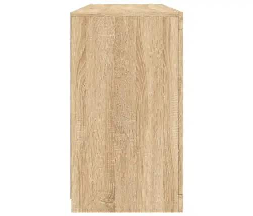 Kumode Ar Led Lampiņām, Ozolkoka Krāsa, 142,5X37X67 Cm Vidaxl