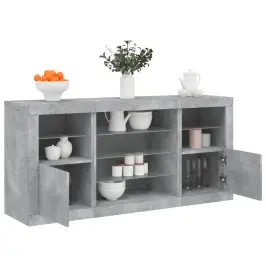 Puhvetkapp Led-Tulega, Betoonhall, 142,5 X 37 X 67 Cm