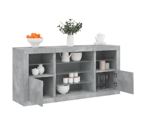 Puhvetkapp Led-Tulega, Betoonhall, 142,5 X 37 X 67 Cm