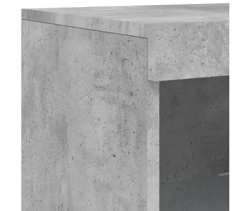 Puhvetkapid Led-Tuledega 3 Tk, Betoonhall, Tehispuit