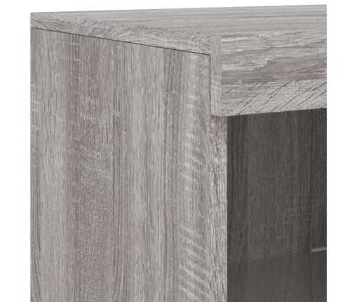 Puhvetkapid Led-Tuledega 3 Tk, Hall Sonoma Tamm, Tehispuit