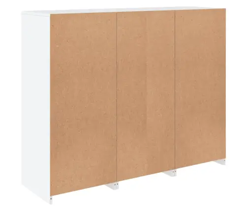 Kumodes Ar Led Apgaismojumu, 3 Gab., Baltas, Inženierijas Koks Vidaxl