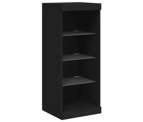 Puhvetkapid Led-Tuledega 3 Tk, Must, Tehispuit